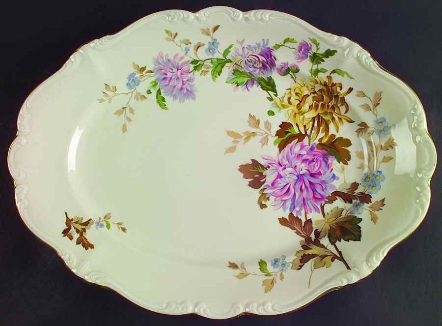 Daphne (Pompadour) 14" Oval Serving Platter by Rosenthal - Continental-1