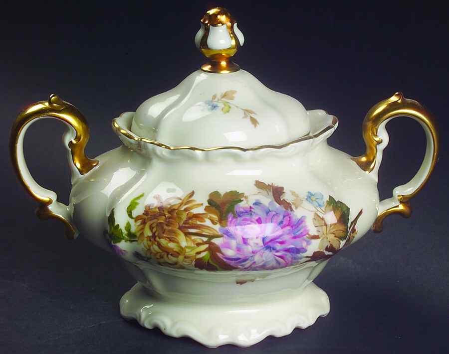 Daphne (Pompadour) Sugar Bowl & Lid by Rosenthal - Continental-1