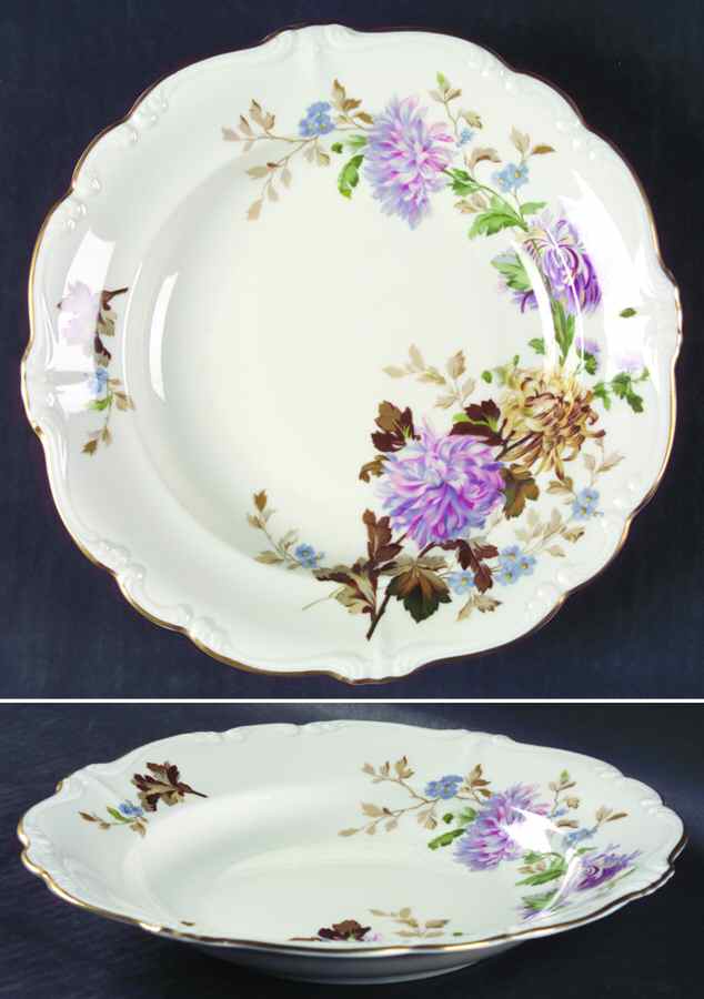 Daphne (Pompadour) Rim Soup Bowl by Rosenthal - Continental-1