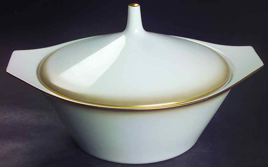 Dawn (Gold Trim) Round Covered Vegetable by Rosenthal - Continental-1