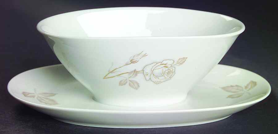 Desert Rose Gravy Boat with Attached Underplate by Rosenthal - Continental-1