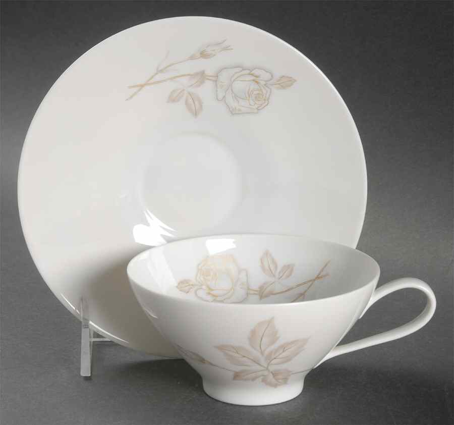 Desert Rose Flat Cup & Saucer Set by Rosenthal - Continental-1