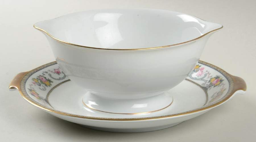 Della Robbia Gravy Boat with Attached Underplate by Rosenthal - Continental-1
