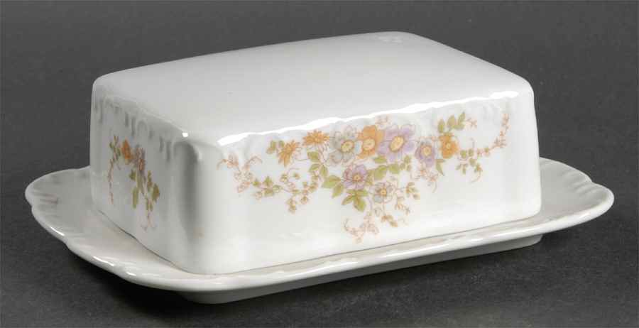 Desiree (Classic Rose Collection, Rim) Square Covered Butter by Rosenthal - Continental-1