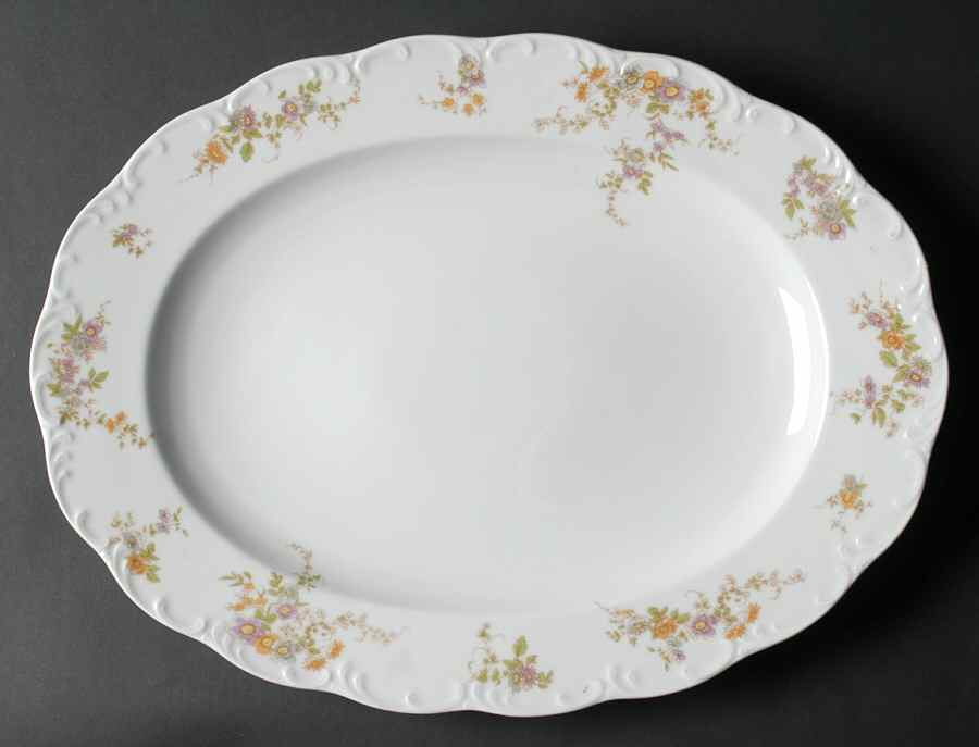 Desiree (Classic Rose Collection, Rim) 15" Oval Serving Platter by Rosenthal - Continental-1