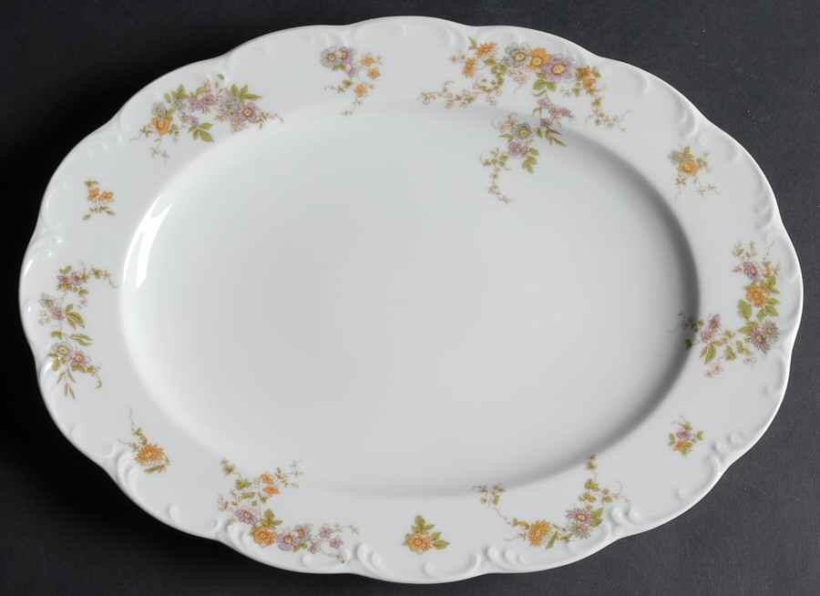 Desiree (Classic Rose Collection, Rim) 12" Oval Serving Platter by Rosenthal - Continental-1
