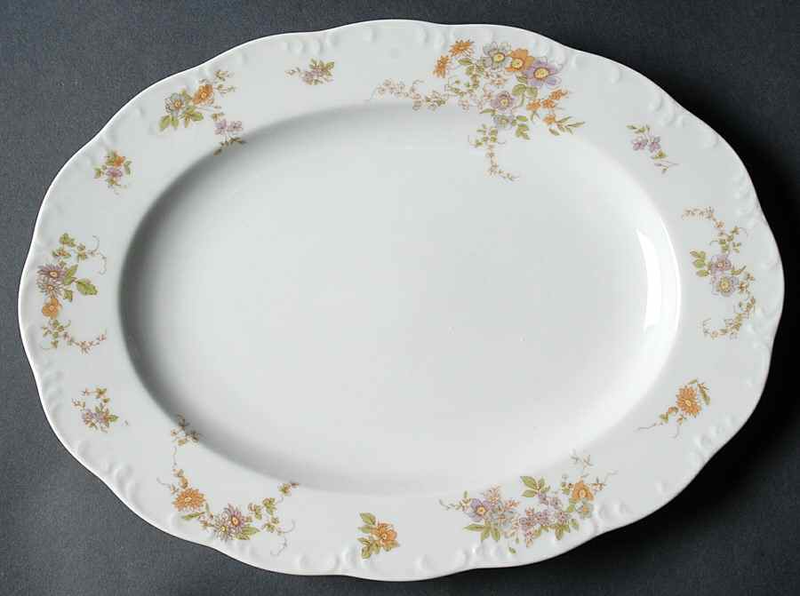 Desiree (Classic Rose Collection, Rim) 11" Oval Serving Platter by Rosenthal - Continental-1