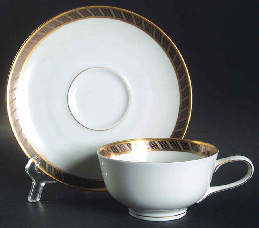 Desiree (Coupe Shape) Footed Cup & Saucer Set by Rosenthal - Continental-1