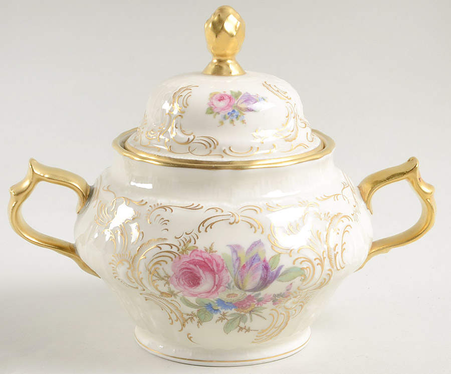 Diplomat (Center Gold) Sugar Bowl & Lid by Rosenthal - Continental-1
