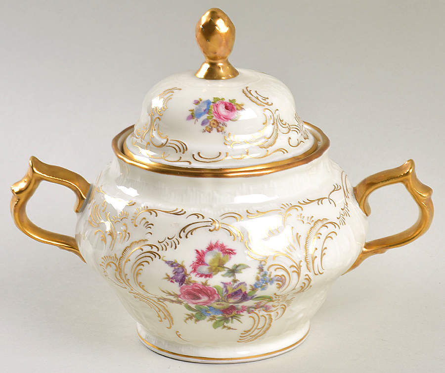 Diplomat (Center Gold) Sugar Bowl & Lid by Rosenthal - Continental-1
