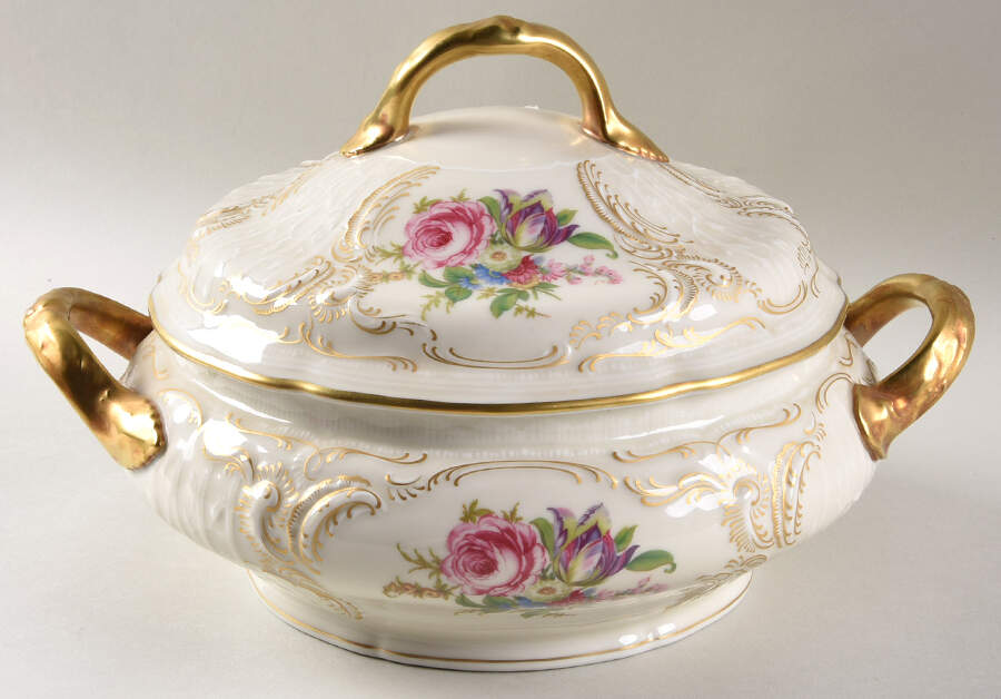 Diplomat (Center Gold) Round Covered Vegetable by Rosenthal - Continental-1