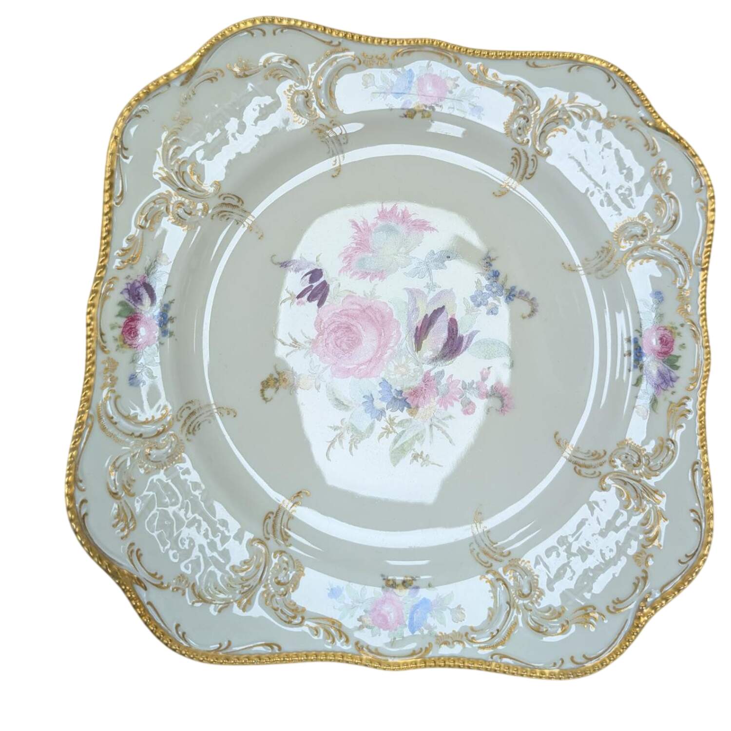 Diplomat (Center Gold) Square Salad Plate by Rosenthal - Continental-1