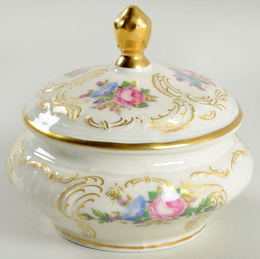Diplomat (Center Gold) Mini Sugar Bowl & Lid by Rosenthal - Continental-1