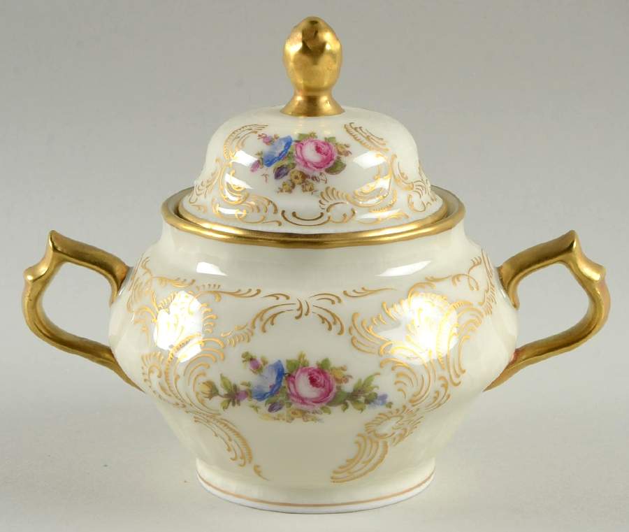 Diplomat (Center Gold) Sugar Bowl & Lid by Rosenthal - Continental-1