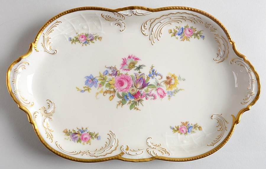 Diplomat (Center Gold) 11" Oval Serving Platter by Rosenthal - Continental-1