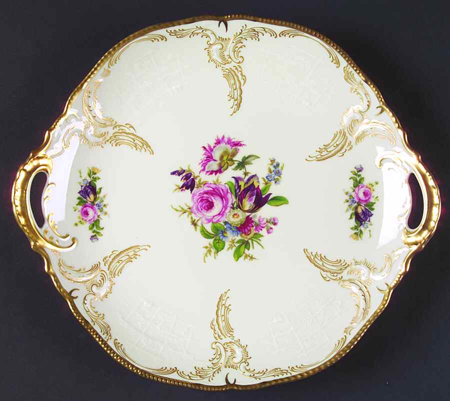 Diplomat (Center Gold) Handled Cake Plate by Rosenthal - Continental-1