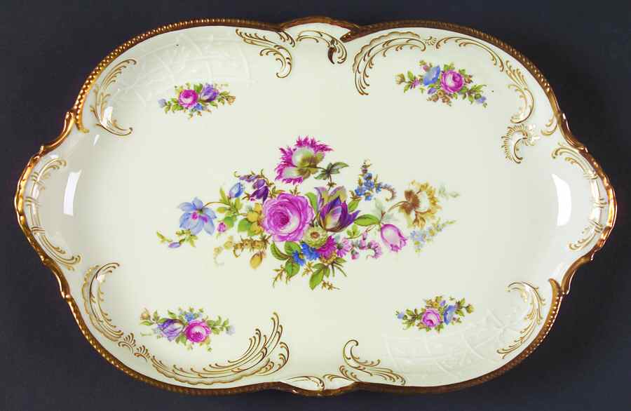 Diplomat (Center Gold) 13" Oval Serving Platter by Rosenthal - Continental-1