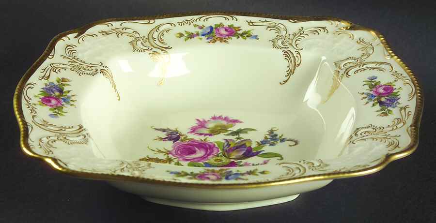 Diplomat (Center Gold) 9" Square Vegetable Bowl by Rosenthal - Continental-1