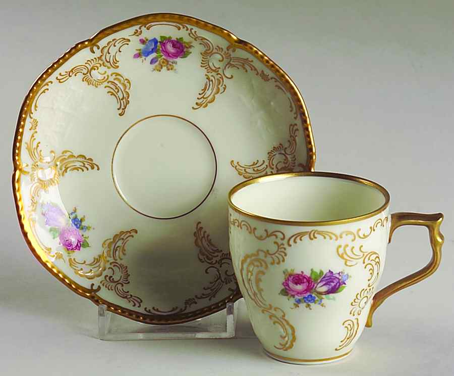 Diplomat (Center Gold) Flat Demitasse Cup & Saucer Set by Rosenthal - Continental-1
