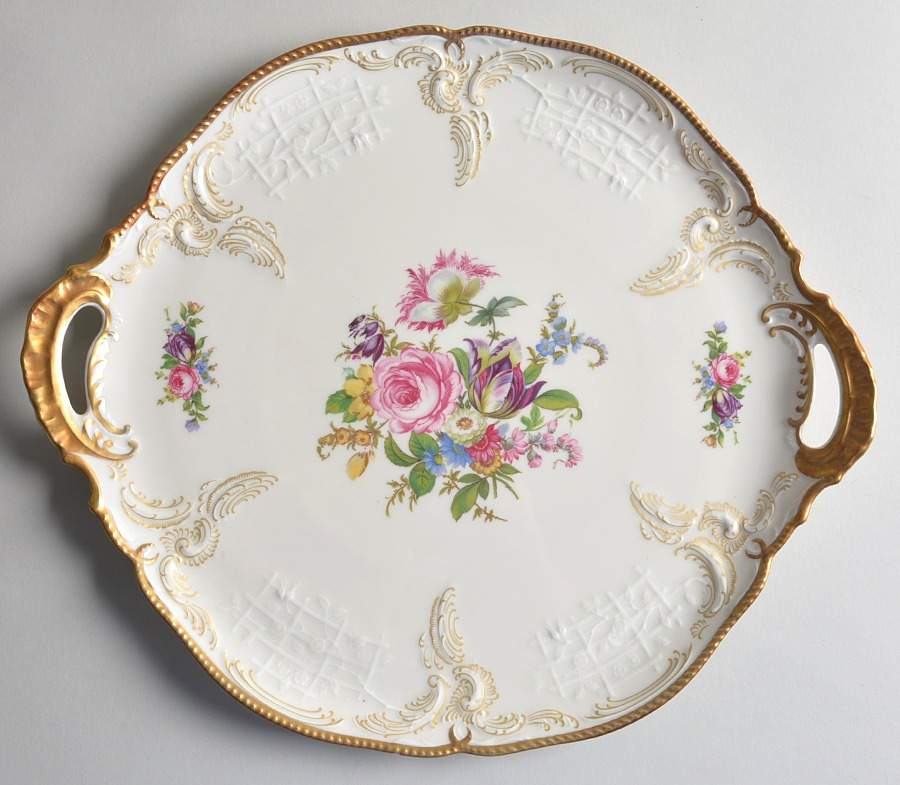Diplomat (Center Gold) Handled Cake Plate by Rosenthal - Continental-1