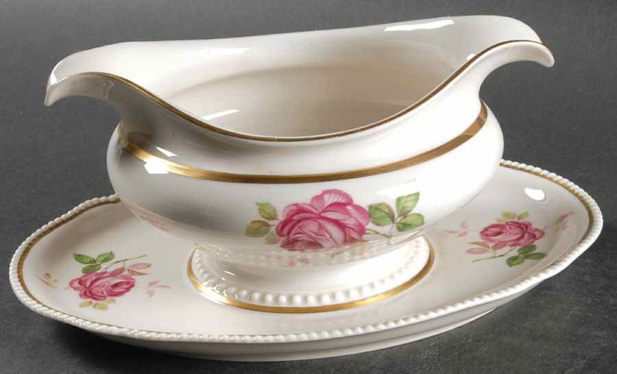 Dolly Madison Gravy Boat with Attached Underplate by Rosenthal - Continental-1