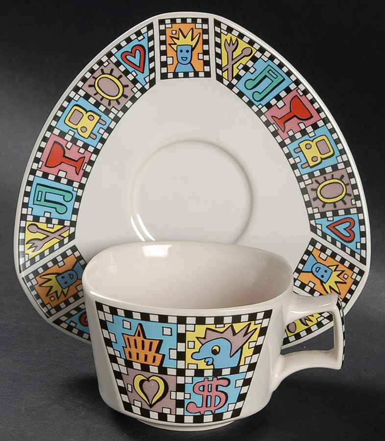 Downtown Footed Cup & Saucer Set by Rosenthal - Continental-1
