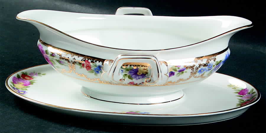 The Dresden Gravy Boat with Attached Underplate by Rosenthal - Continental-1