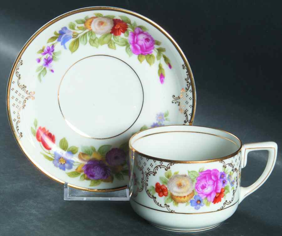 The Dresden Flat Cup & Saucer Set by Rosenthal - Continental-1