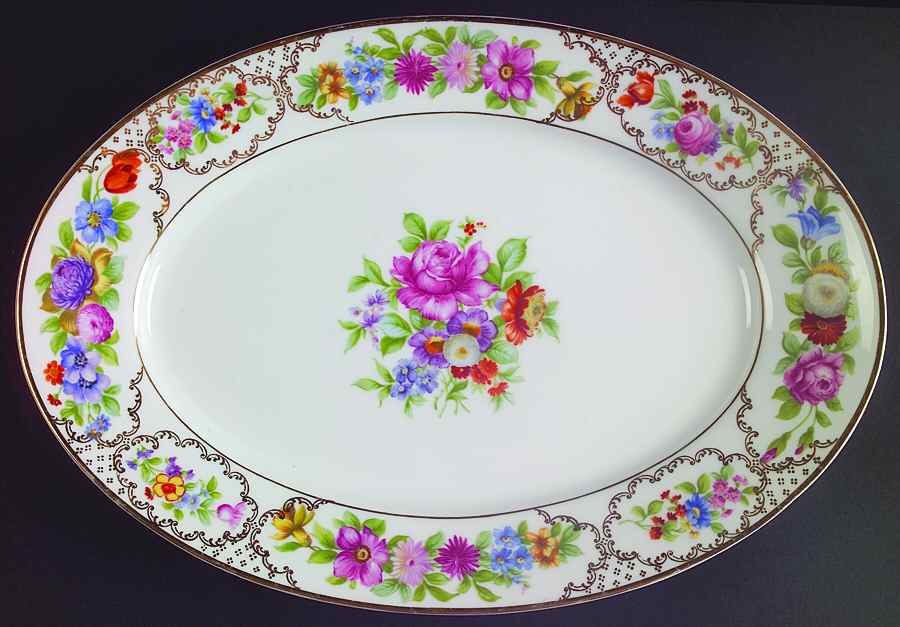 The Dresden 12" Oval Serving Platter by Rosenthal - Continental-1