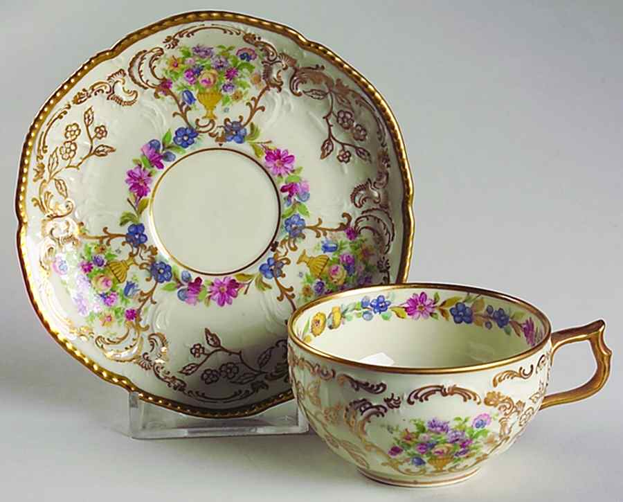 Du Barry Flat Demitasse Cup & Saucer Set by Rosenthal - Continental-1