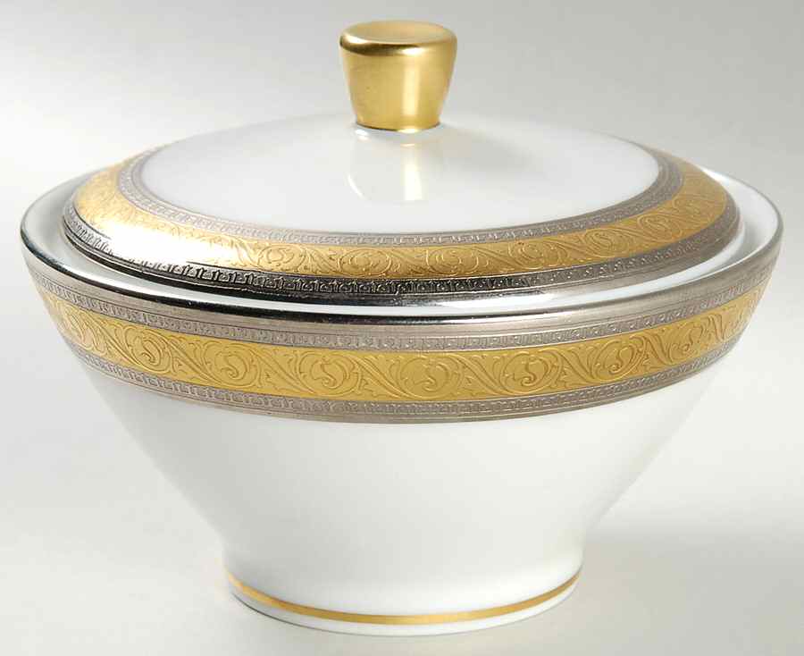 Duchess (White Backg) Sugar Bowl & Lid by Rosenthal - Continental-1