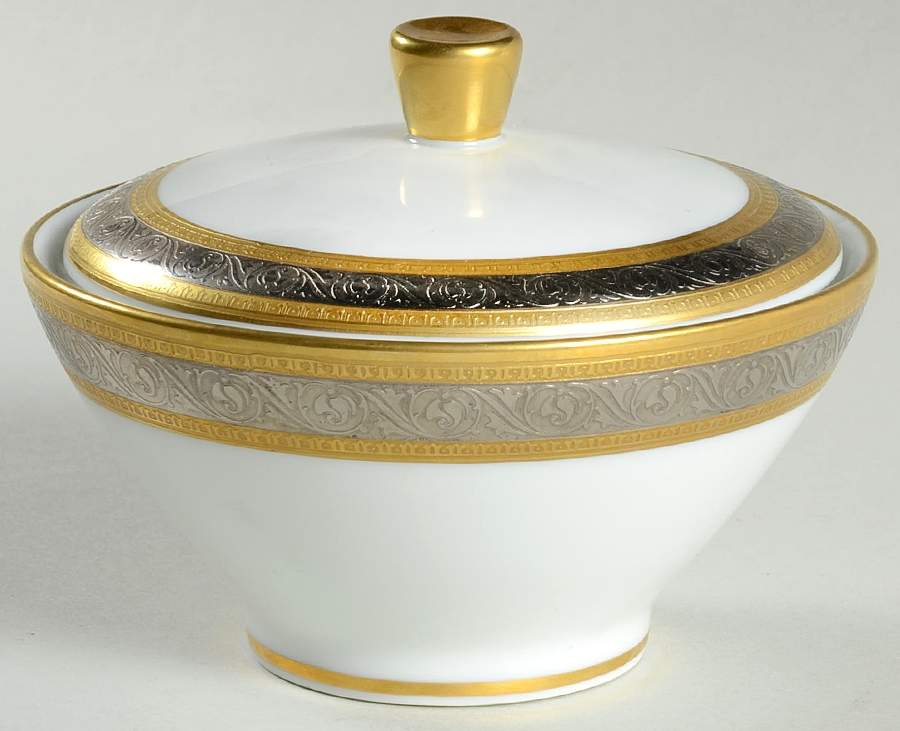 Duchess (White Background) Sugar Bowl & Lid by Rosenthal - Continental-1