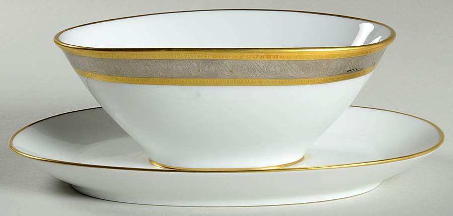 Duchess (White Background) Gravy Boat with Attached Underplate by Rosenthal - Continental-1