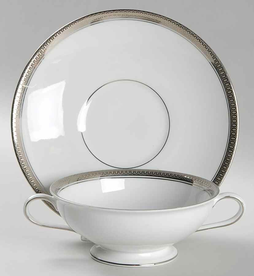 Duchess (No #, Rim Shape) Footed Cream Soup Bowl & Saucer Set by Rosenthal - Continental-1