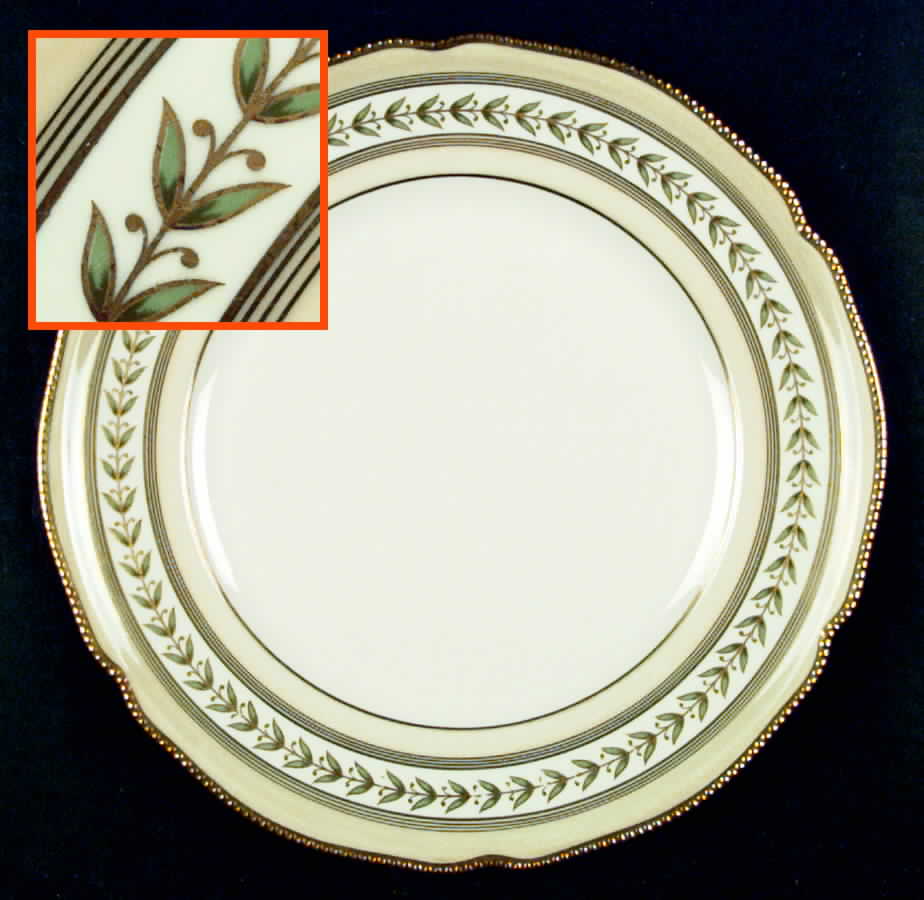 Duchess (Yellow Rim, Green Leaves) Dinner Plate by Rosenthal - Continental-1