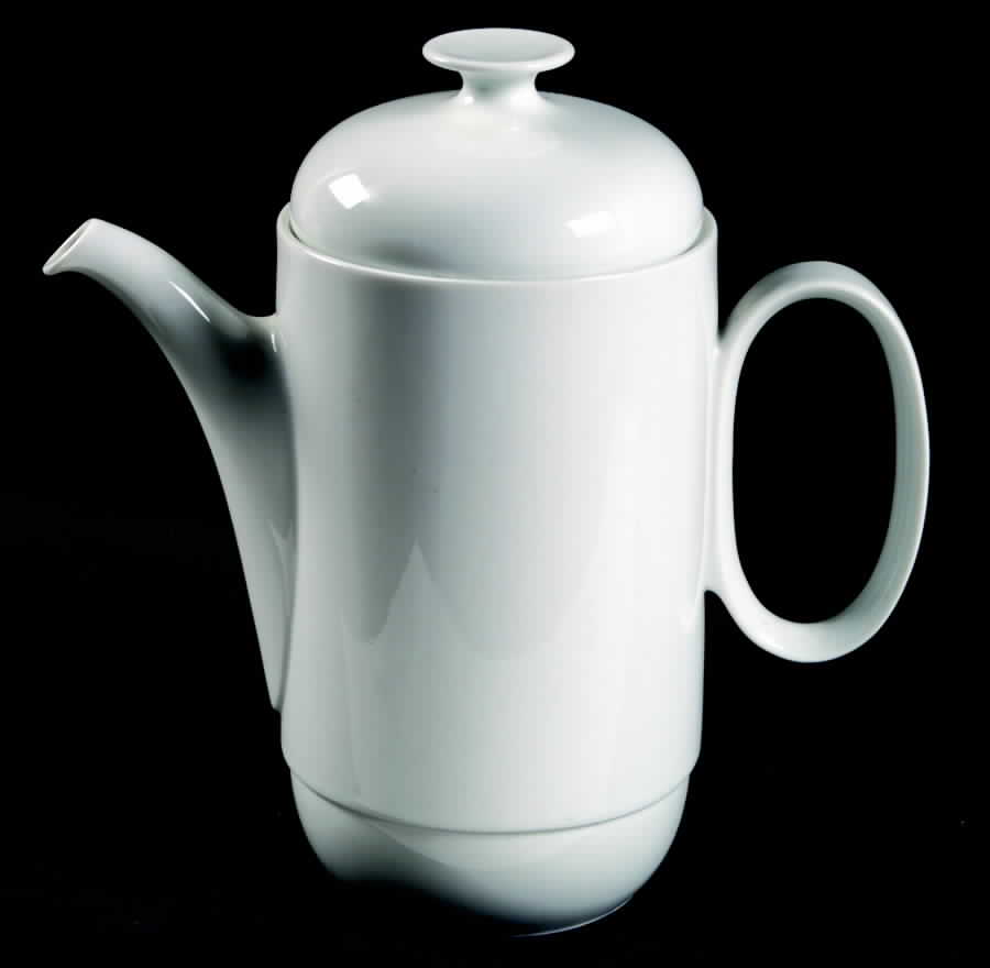 Duo White Coffee Pot & Lid by Rosenthal - Continental-1