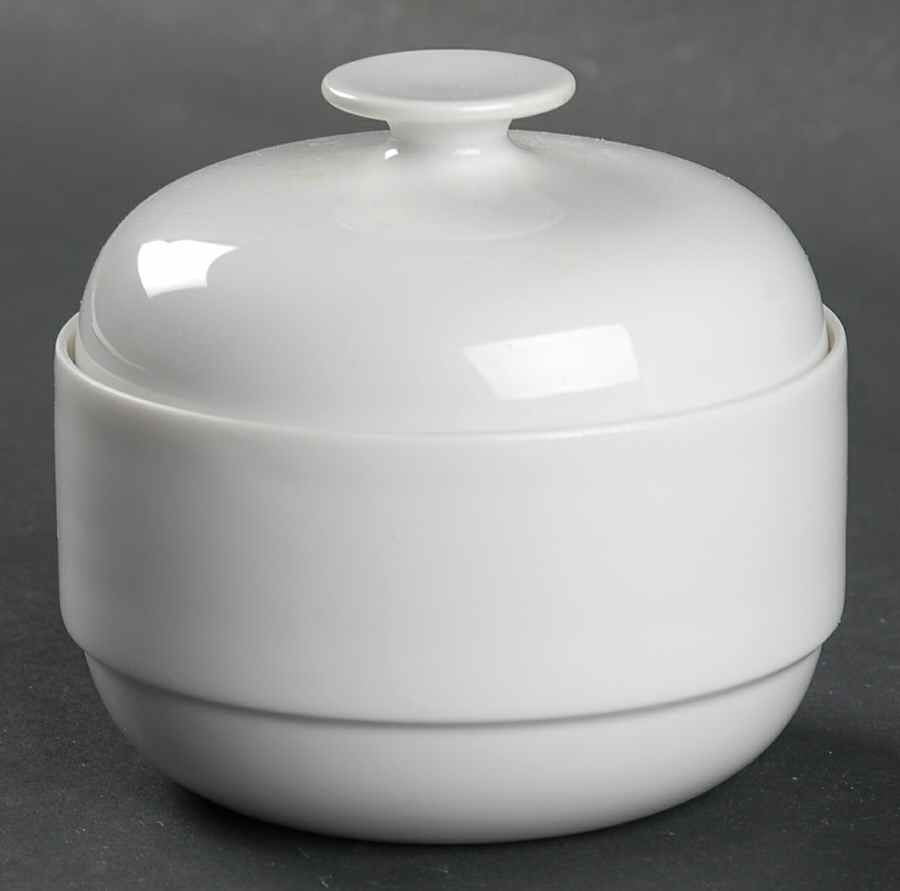 Duo White Sugar Bowl & Lid by Rosenthal - Continental-1