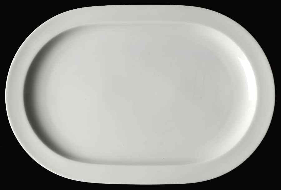 Duo White 13" Oval Serving Platter by Rosenthal - Continental-1
