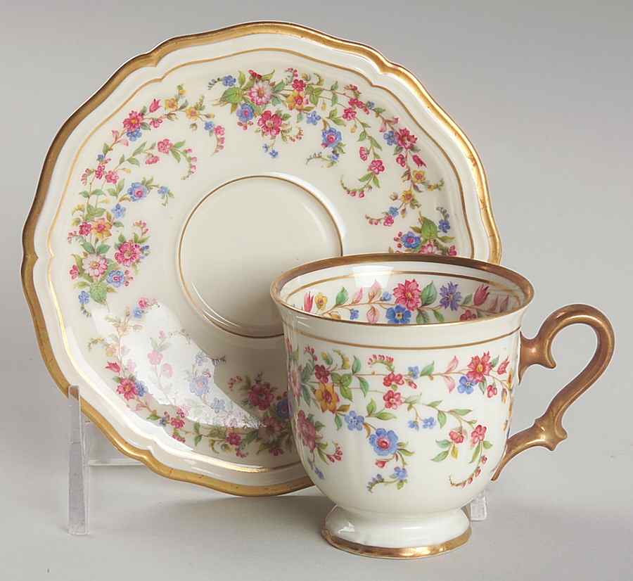 Eleanor Cream Footed Demitasse Cup & Saucer Set by Rosenthal - Continental-1