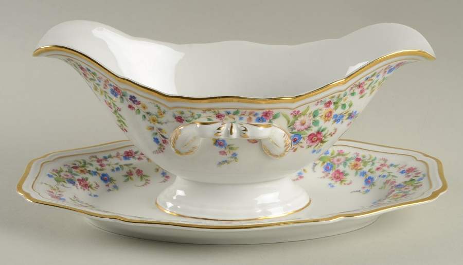 Eleanor White Gravy Boat with Attached Underplate by Rosenthal - Continental-1