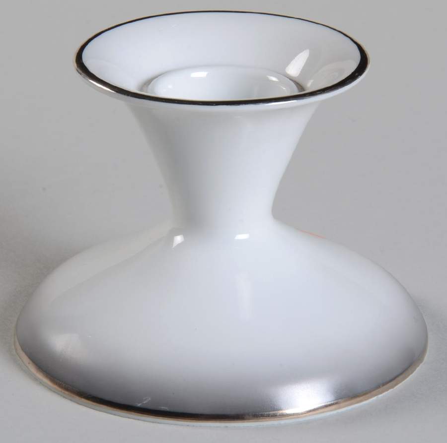 Elegance (Platinum Trim) Single Light Candlestick by Rosenthal - Continental-1