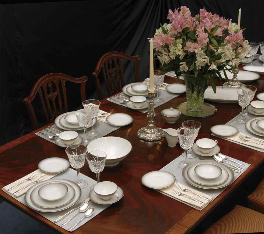 Elegance (Platinum Trim) 48 Piece Estate Set by Rosenthal - Continental-1