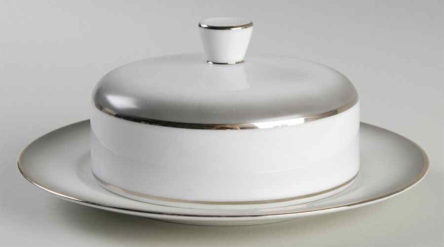 Elegance (Platinum Trim) Round Covered Butter by Rosenthal - Continental-1