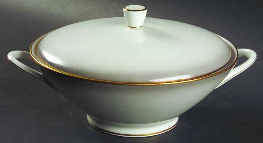 Elegance (Gold Trim) Round Covered Vegetable by Rosenthal - Continental-1