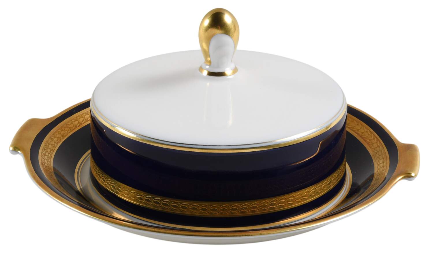 Eminence Cobalt Blue Round Covered Butter by Rosenthal - Continental-1