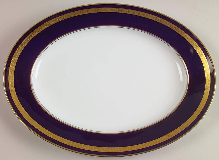 Eminence Cobalt Blue 12" Oval Serving Platter by Rosenthal - Continental-1