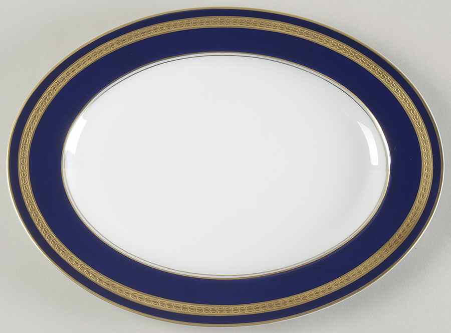 Eminence Cobalt Blue 11" Oval Serving Platter by Rosenthal - Continental-1