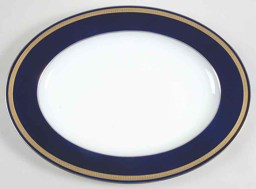 Eminence Cobalt Blue 17" Oval Serving Platter by Rosenthal - Continental-1