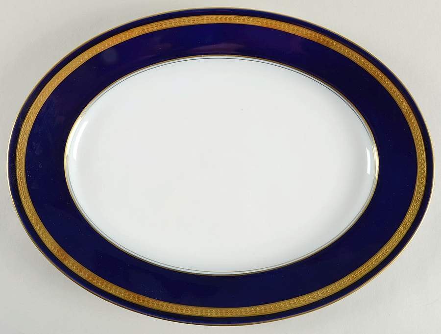 Eminence Cobalt Blue 14" Oval Serving Platter by Rosenthal - Continental-1