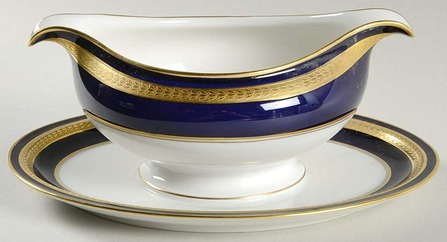 Eminence Cobalt Blue Gravy Boat with Attached Underplate by Rosenthal - Continental-1